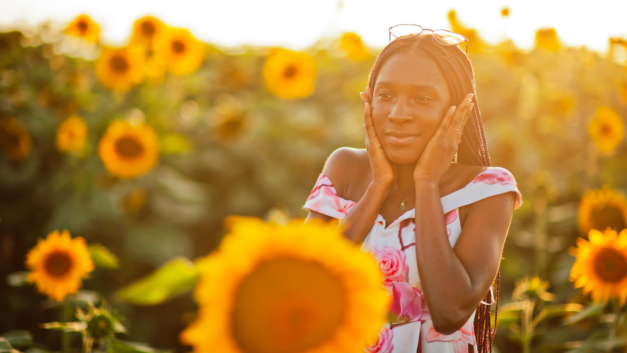 Sunflower field Sun kissed girl
