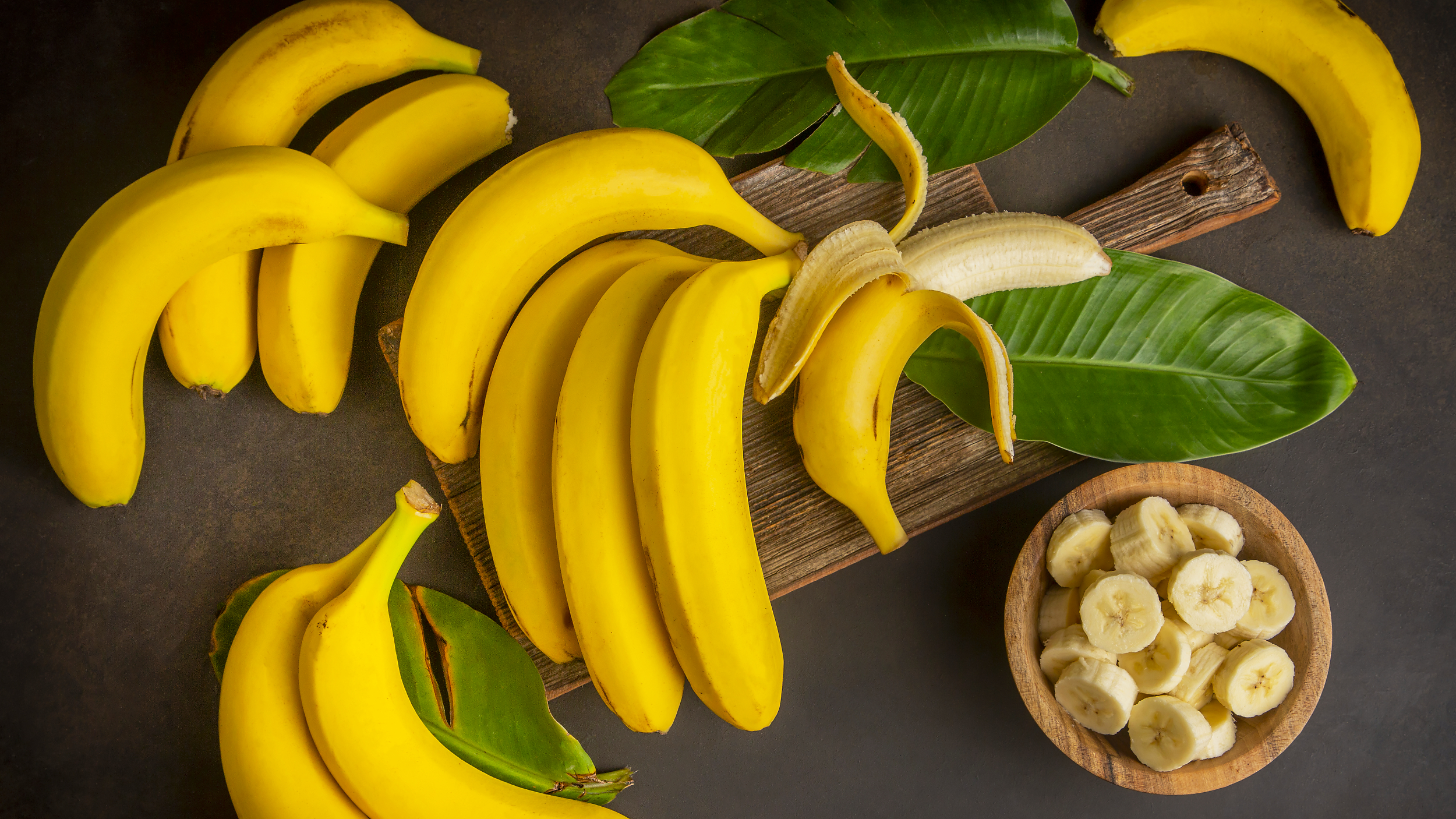Bananas, source of potassium
